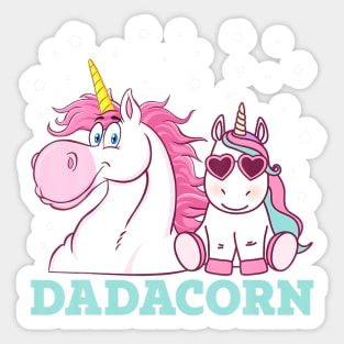 Dadacorn Unicorn Dad Father's Day Sticker